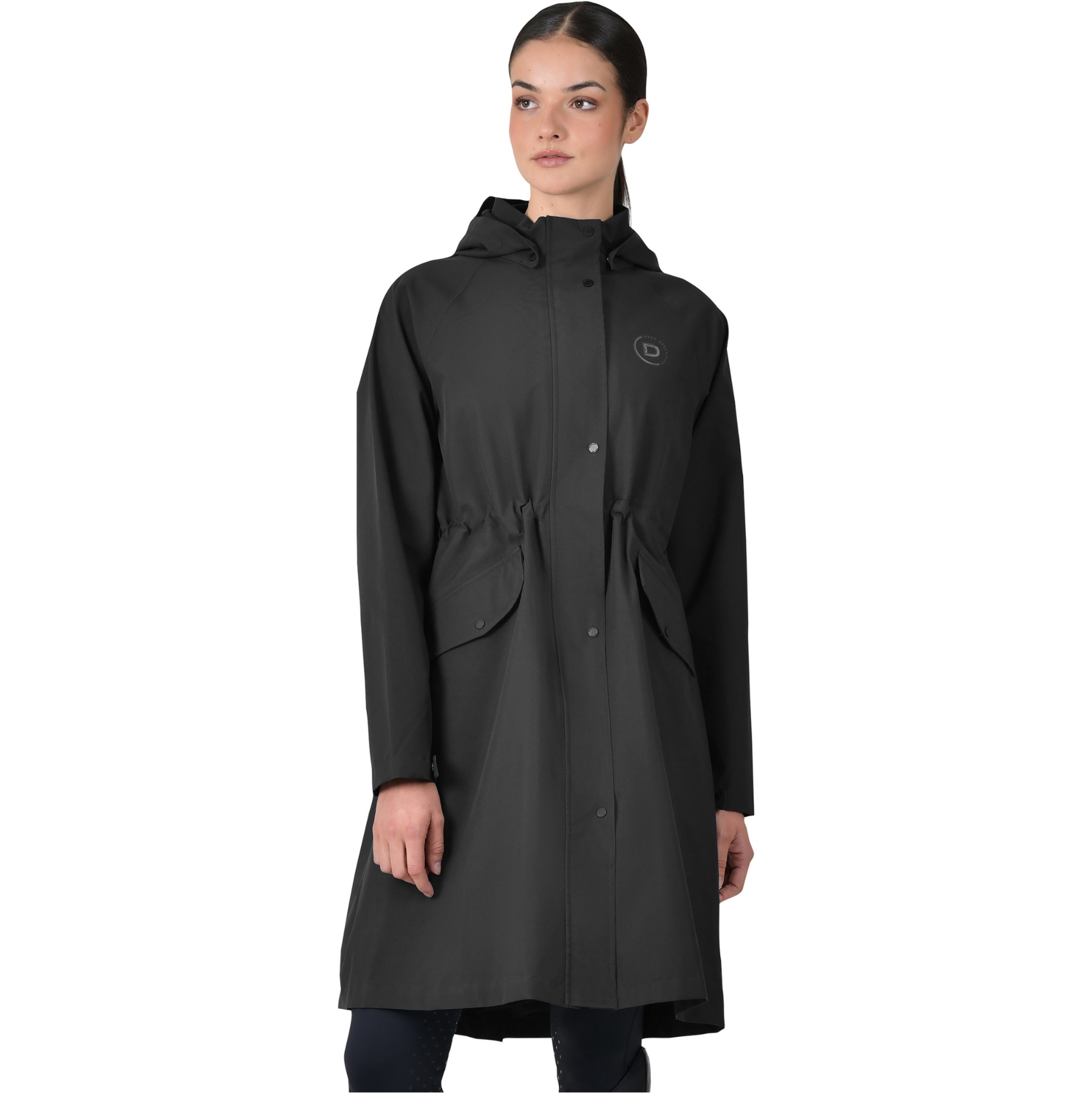 2025 Dublin Womens Wet Weather Long Jacket 1027642 - Black